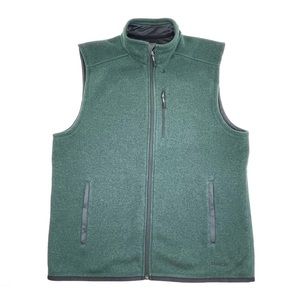 Filson Ridgeway Fleece Vest Size L Spruce Dark Forest Green Full Zip